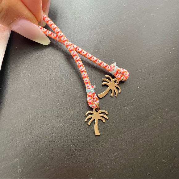 Victoria’s Secret White Bikini Bottom with Orange Straps and Palm tree pandents - Picture 4 of 7